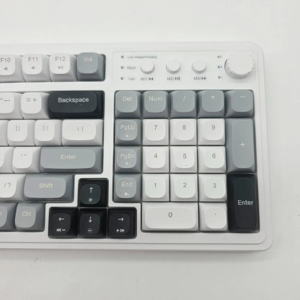 AULA S99 Wireless Gaming Keyboard 99 Key Number Pad White Gray RGB Backlight